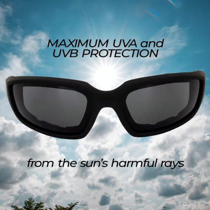 Global Vision Eyewear Kickback Sunglasses with EVA Foam - color: Smoke Lens