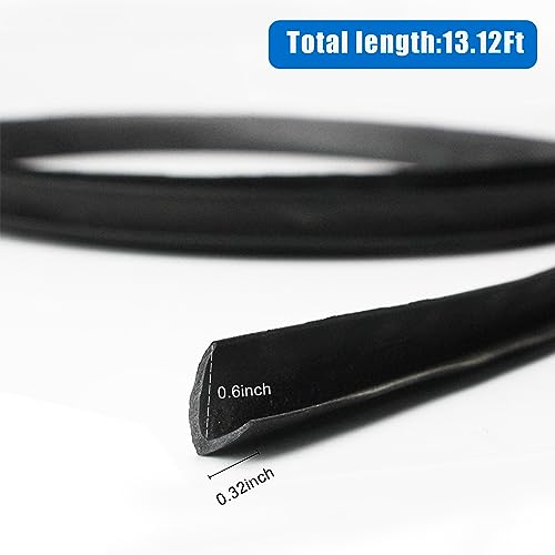 Car Door and Window Rubber Seal Strip - Universal Self-Adhesive Weather Stripping for Auto (13.2FT/4M, V-Type)