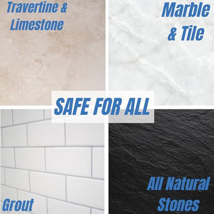 Natural Stone and Grout Penetrating Shower Sealer. Marble, Granite Travertine, Limestone. Protects the Surface from Damage and Build-up for up to Ten Years! (1 Gallon) - style: 128 Fl Oz (Pack of 1)