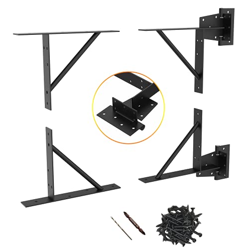 Gate Corner Brace Bracket Heavy Duty Adjustable No Sag Kit Durable Solid Iron for Shed Doors,Driveway Gates,Corral Gates,Wood Windows,Gate Frame Kit,Gate Hardware
