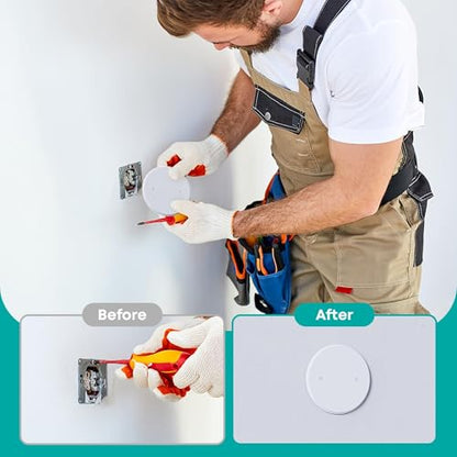 Ceiling Cover Plate，5 inch Round Outlet Covers Plate (12 PCS) - color: 12 PCS