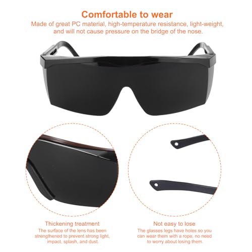 HARFINGTON Welding Safety Glasses IR Shade 8 PPE Protective Glasses 150x120x54mm Light-Proof Wrap-Around Lens Lightweight CE Certified Protective Welding Eyewear for Men Women Eye Protection