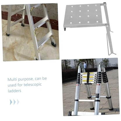 TEHAUX Iron Folding Work Platform for Ladders Versatile Tray with Tool Holder Space Saving Design for Easy Storage for Painting and Repairs