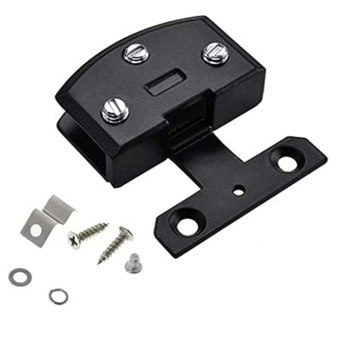 [2 Pieces] Cabinet Glass Door Hinge 90-Degree Frameless Glass Door Hinge for 5-7mm (Black) - color: Black 2 Pieces