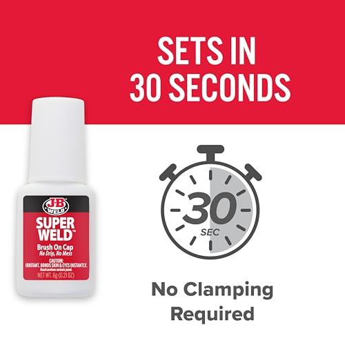J-B Weld 33106 SuperWeld Glue - Clear Super Glue - 0.2 oz. (Packaging may vary) - size: 6 gram