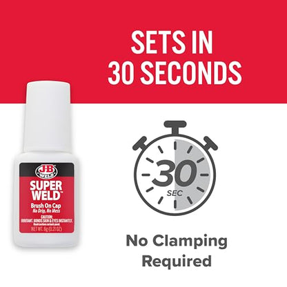 J-B Weld 33106 SuperWeld Glue - Clear Super Glue - 0.2 oz. (Packaging may vary) - size: 6 gram