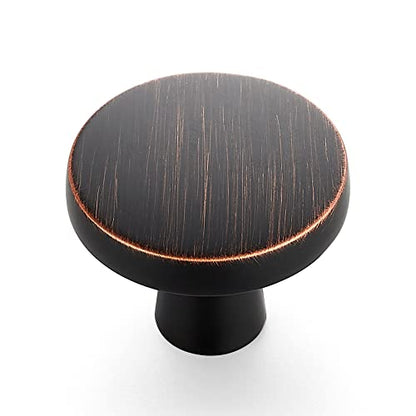 Ravinte 25 Pack Drawer Pulls 1-1/4 Inch Kitchen Cabinet Knobs Solid Round Dresser Drawer Knobs Oil-Rubbed Bronze Dresser Knobs Drawer Knobs Simple Cabinet Hardware for Cupboard Drawer Pulls - color: Oil Rubbed Bronze