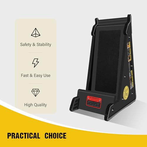 Brvclon Ladder Leveler for Uneven Ground, Slopes, Roofs, Stairs, Multifunctional Ladder Stabilizer with Storage, up to 500 Lbs, with Non-Slip Rubber Strip, Without Installation, Black