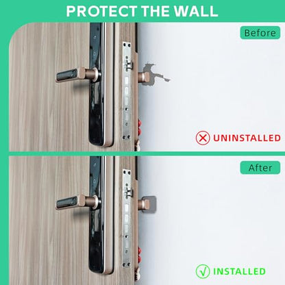 1.77'' Door stoppers wall Gray 4 Pack Silicone Door Bumpers Self-Adhesive Door Knob Guard Wall Shield Protect wall Surface for Home Office