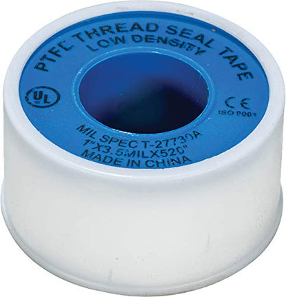Weld-On 87720 Thread Seal Tape with PTFE, 1 inch by 520 inches, White - size: 1" x 520"