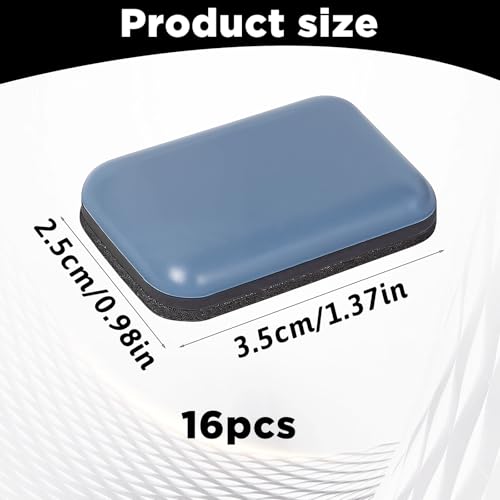 Chair Sliders, 16Pcs Self-Stick Furniture Sliders for Carpets Rectangle 1.4" x 1" Furniture Glides Heavy Duty Adhesive Movers Premium Chair Leg Floor Protectors Slide Effortlessly Protect Floors - size: 1.4" x 1"
