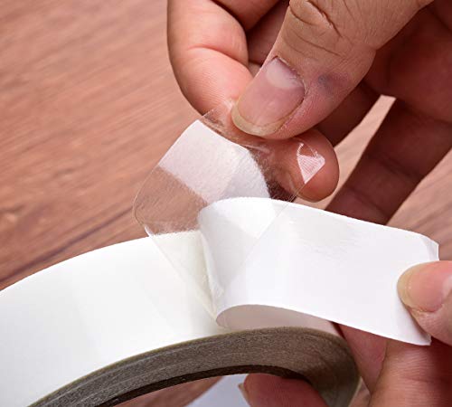 i frmmy Removable Clear Double Sided Sticky Tape- No Residue, Perfect for Gift Wrap, Woodworking- 1 inches x 20 Yards (2 Rolls) - size: 1 Inches x20 Yards (2 rolls)