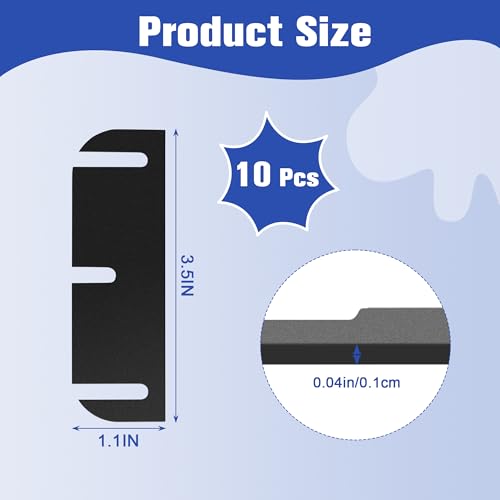 10 Pack Door Hinge Shims, 4 Inch Lenth 0.040 Inch Thickness Hardware for Door Hinge Repair Kit (3hole)