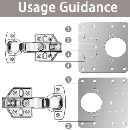 10PCS Hinge Repair Plate,Cabinet Hinge Repair Plate with Customized Screws,Stainless Steel Kitchen Cupboard Door Hinge Repair Brackets with Holes for Kitchen Cupboards - style: Modern-10PCS-square