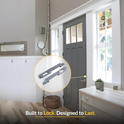 Brixwell Die Cast Finger Latch Set, Zinc Construction, Mill Finish, 4-1/16" Length, Includes Left and Right Hand Latches, Designed for Sliding Window and Door Applications