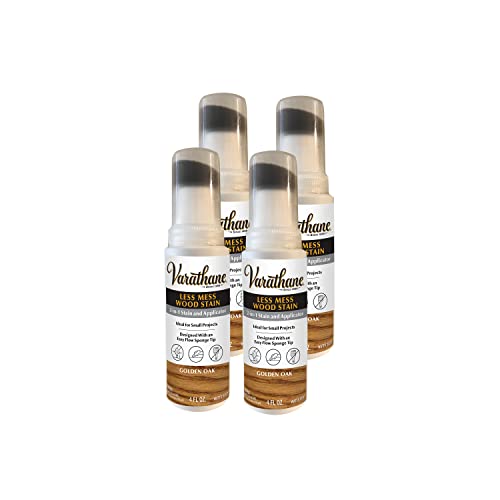 Varathane 368035-4PK Less Mess Wood Stain and Applicator, 4 oz, Golden Oak, 4 Pack - color: Golden Oak, size: 4 Ounce (Pack of 4)