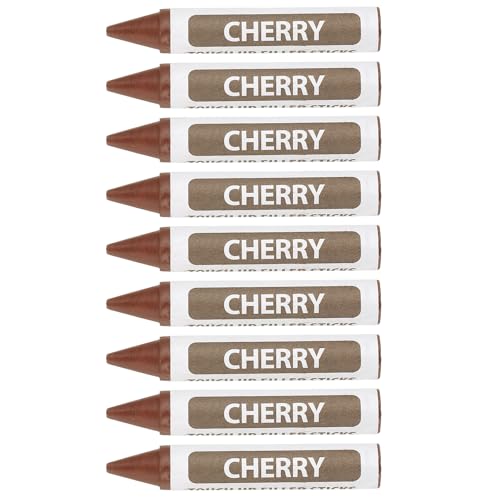 PATIKIL Furniture Markers Touch Up, 9Pcs Wax Wood Filler Sticks Furniture Repair Crayons for Scratches Wood Floor Holes Tables, Cherry Wood - color: Cherry Wood