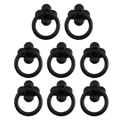 MY MIRONEY 8PCS Cabinet Ring Pulls Black Ring Drawer Pulls Zinc Alloy Hardware Drop Ring Pulls Handles for Kitchen, Dresser, Closet, Cupboard - style: Type M