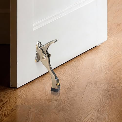 GoldPig Door Stoppers,1 Pack Kickdown Door Stop with One-Touch semi-Automatic White Door Stopper Adjustable Height and Rubber Tip 4 Inches, Heavy Duty Door Stops, Door Holder (Bronze) - color: Bronze, size: 1 Pack