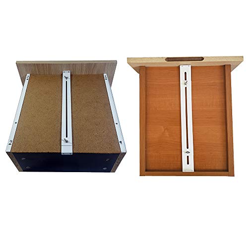FRMSAET Drawer Repair Kit - Used to Reinforce and Repair Wooden/MDF/Chipboard Drawers Cabinet Reinforcement Heavy Duty Steel Hardware Furniture Accessories - Includes Screws (4 Pack) - size: 4 Pack