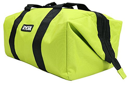 Ryobi Green Wide Mouth Collapsible Genuine OEM Contractor’s Bag w/ Full Top Single Zipper Action and Cross X Stitching