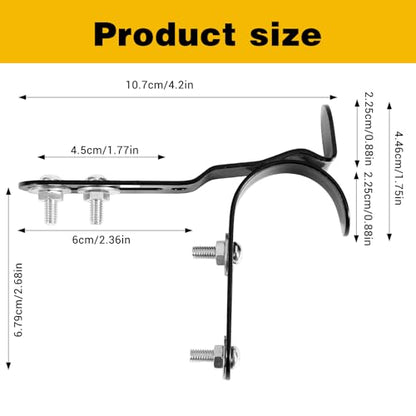 Mailbox Handle Replacement, Thickened Metal Mailbox Door Replacement Parts with Anti-Loosening Nuts & Washers for Secure Repair, Easy Installation, Black