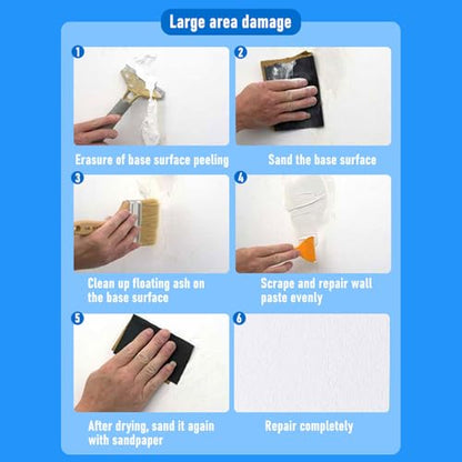Drywall Patch Repair Kit: Wall Mending Agent for Holes & Cracks - Wall Repair Paste for Nail Holes, Dents & Small Damage-150G - color: 150G