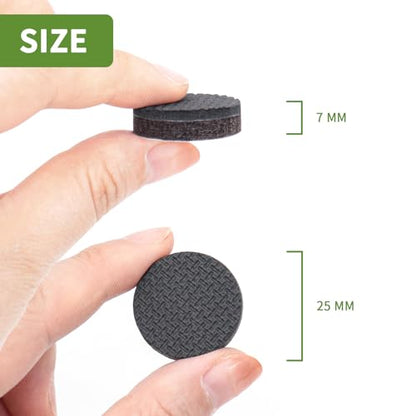 Non Slip Furniture Pads 36 PCS 1'' Round - Anti Slip Furniture Pads - Self Adhesive Rubber Feet Furniture Feet - Chair Leg Floor Protectors - Keep Furniture in Place - size: Round 1 inch 36PACK