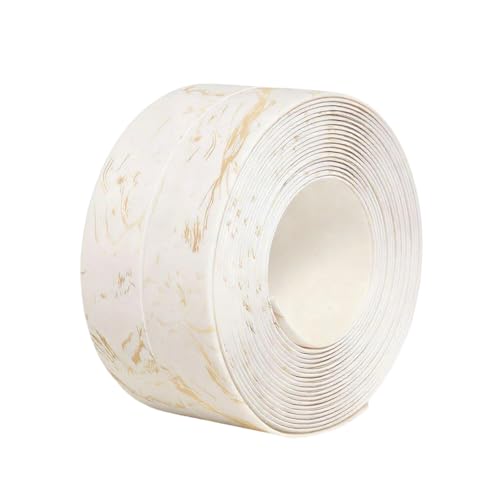 Kitchen & Bath Tape Caulk Strip, 1.5 Inch 10.5 Ft PVC Self Adhesive Waterproof Caulking Sealing Tape, Decorative Sealant Trim for Kitchen Sink Toilet Bathroom Shower and Bathtub (GoldCrack3.2M) - style: GoldCrack3.2M