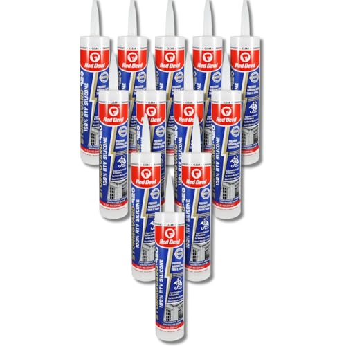 Red Devil 0787 Silicone Ultra 100% RTV Silicone Sealant, 10.1 oz., Clear, 12 Pack - color: Clear, size: 12 - Pack, style: 10.1 oz.