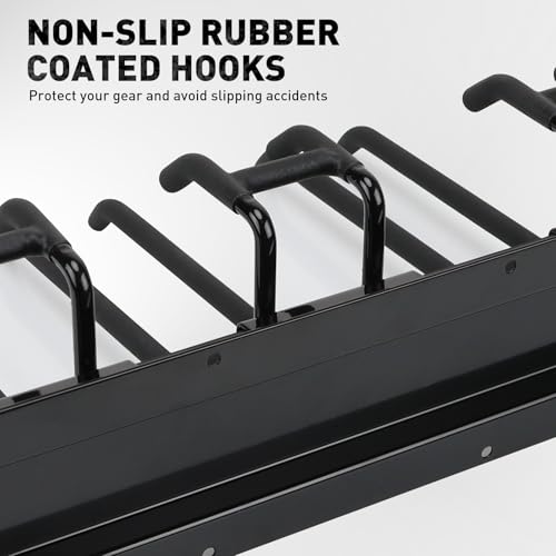 ELEAD 18-Pairs Heavy Duty Garage Tool Organizer Wall Mount Hooks, 96 Inches 1460 lbs Garden Tool Organizer with Adjustable Hooks for Garden, Yard, and Shed - color: Heavy Duty 96"