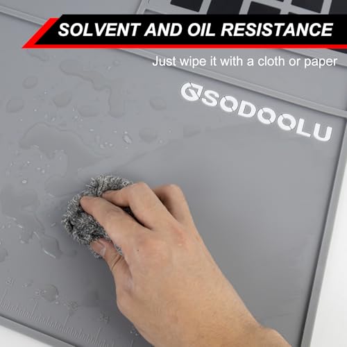 Gun Cleaning Mat with, Non-Slip Magnetic Tool Mat, Gun Cleaning Supplies Kit, Rifle Cleaning Mat Gun Accessories for Men