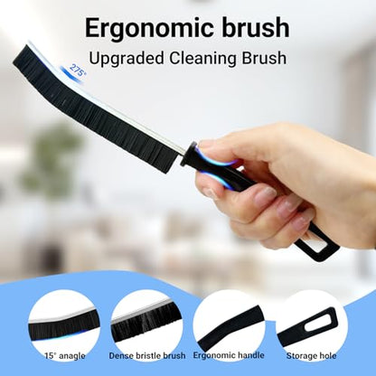Crevice Cleaning Brush, 2026 New Multifunctional Gap Hard Bristled Grout Brush Tool for Scrub Small Spaces, Kitchen, Toilet, Bathroom, Corner, Grout, Sink, Window Tracks, Hinges, Tile(6pcs)