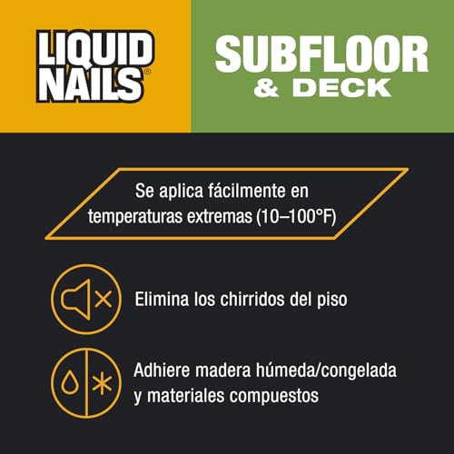 Liquid Nails Subfloor and Deck 10 oz Tan Solvent-Based Construction Adhesive - size: 10 Ounce