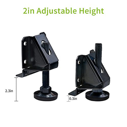 DkOvn 4/8/16 Pack Heavy Duty Leg Leveler, 2-inch Adjustable Height, for Furniture, Table, Cabinets - size: 4 Pack