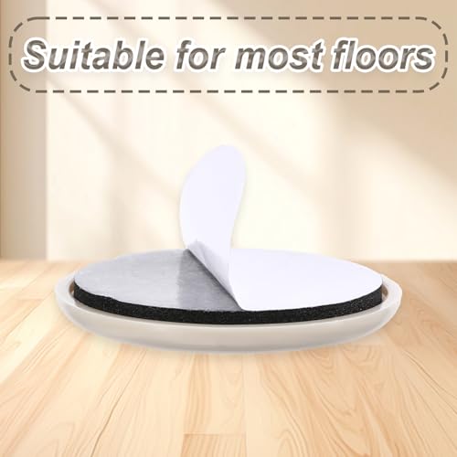 12PCS 2 Inches Self-Stick Furniture Glides, Furniture Sliders, Heavy Duty Moving Pads for Carpet and Hardwood Floors(Beige)
