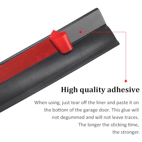 DGSL Universal Garage Door Seals Bottom Rubber, Garage Door Rubber Seal Strip Replacement, Weatherproofing Garage Door Weather Stripping with Nails (50 Feet) - size: 50 Feet