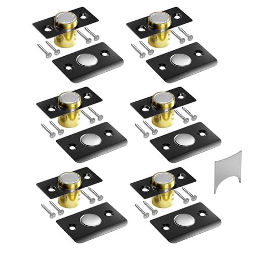 Tonitrui Silent Ball Catch, Adjustable Strong Magnet Door Catch，Using Noise Free, Replacing Door Ball Catch, with Identical Installation Dimension(6 Pack, Black) - color: Black, size: 6 Pack