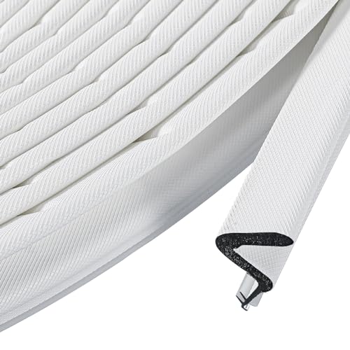 BBTO Weather Stripping Door Seal Exterior Weather Strip for Window V-Shaped Foam Kerf Garage Door Gap Blocker Soundproof Home Improvement Easy to Install(40 Feet,White) - color: White, size: 40 Feet