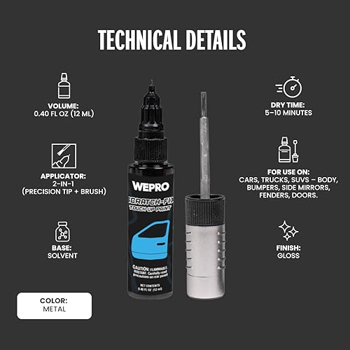 Mtn Scratch Fix Touch-Up Pen — Precision Paint Repair for Fine Scratches & Chips (Universal Silver) - color: Universal Silver