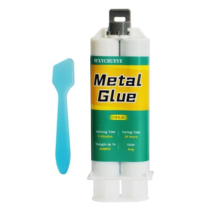 Metal Glue Heavy Duty Waterproof, Metal to Metals Adhesive, Liquid Weld, Welding Glue, Cold Weld, Exhaust Repair kit, Weld Stainless Steel, Iron, Aluminum, Fiberglass, Plastic, 1.76 oz - size: Metal Glue 1 Pcs