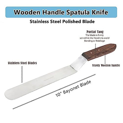 A2Z Scilab Brand Engineering Classic Offset Caulk Tooling Spatula, Stainless Steel (10 Inch Long Offset Blade) - style: 10 Inch Long Offset Blade