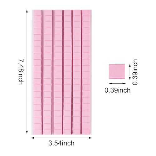 Feosky Adhesive Poster Sticky Tack Putty, Reusable and Removable Adhesive Putty, 120PCS, Mounting Putty for displaying Wall Paintings, Museum Art Photography, Picture, Crafts (Pink, Pack of 1) - color: Pink, size: 1Pack