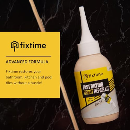 Tile Grout Repair Kit, Beige Grout Filler Tube 8 oz, Grout Repair Renews, Fast Drying Repait Kit, Grout Sealer for Floor Tile - Spatula Included (2xBeige) - style: 2xBeige