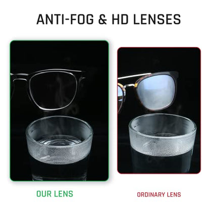 Stylish Safety Glasses, Clear Anti-Fog Anti-Scratch Protective Glasses For Men And Women - color: Black