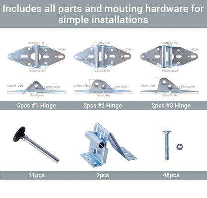 HOME MASTER HARDWARE Garage Door Hinge & Roller Tune Up Kit，Garage Door Hardware Kit for 8 x 7 Door