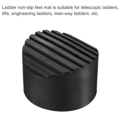 MECCANIXITY Ladder Non-Slip Feet Mat 80mm ID Rubber Round Telescopic Ladder Accessories Pad Cover Cushion for Ladder Protection Black Pack of 4 - size: 80mm