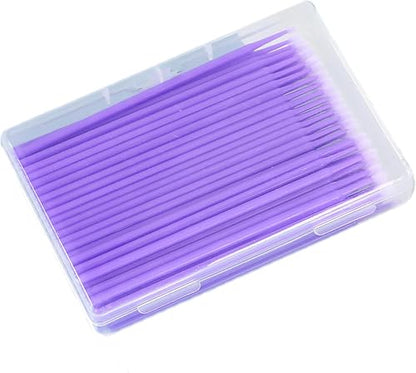 100 Pcs Touch Up Paint Brushes, Repair Paint Brushes，for Automotive Paint chip Repair, Clearance Cleaning,Be Applicable to fine Operation and Other Details.（1.5mm& Purple）