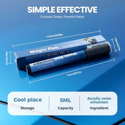Magic Car Scratch Remover Pen, 2026 New Car Paint Repair Pen, Portable Auto Touch Up Pen, Weatherproof Touch up Auto Cars Scratch Remover Repair Paint Pen for Vehicles (1PCS) - color: 1PCS