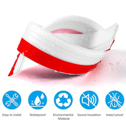 8 Pack Under Door Gap Filler (1 Meter),Under Door Draft Stopper,Windproof and Dustproof, Soundproof and Noise Reduction,Suitable for Home, Hotel, Office and Other Places(White)